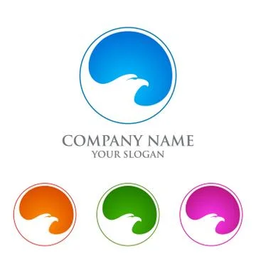 Eagle logo emplate, falcon, hawk vector logo design Stock Illustration