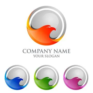 Eagle logo emplate, falcon, hawk vector logo design Stock Illustration