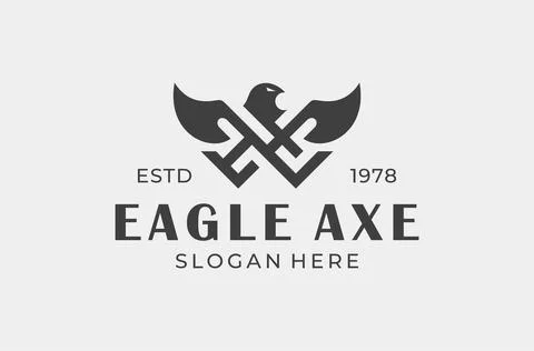 Eagle logo mark premium vector Stock Illustration