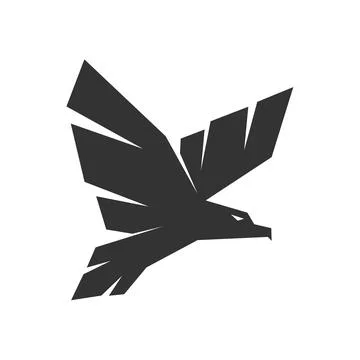 Eagle logo template. Icon Illustration Brand Identity. Isolated and flat il.. Stock Illustration