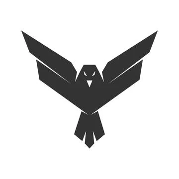 Eagle logo template. Icon Illustration Brand Identity. Isolated and flat il.. Stock Illustration