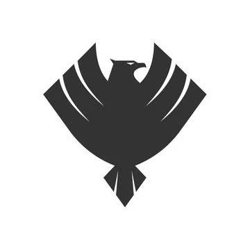 Eagle logo template. Icon Illustration Brand Identity. Isolated and flat il.. Stock Illustration