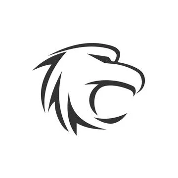 Eagle logo template. Icon Illustration Brand Identity. Isolated and flat il.. Stock Illustration