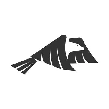 Eagle logo template. Icon Illustration Brand Identity. Isolated and flat il.. 스톡 일러스트