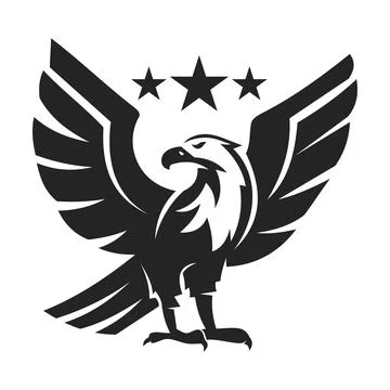 Eagle logo template Isolated. Brand Identity. Icon Abstract Vector graphic Stock Illustration