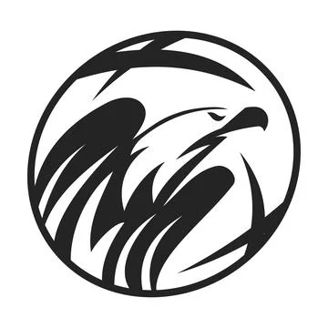 Eagle logo template Isolated. Brand Identity. Icon Abstract Vector graphic Stock Illustration