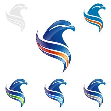 Eagle Logo, vector Wild eagle Bird Falcon Hawk Concept Stock Illustration