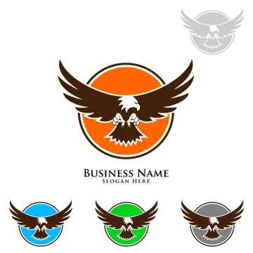 Eagle Logo, vector Wild eagle Bird Falcon Hawk Concept Stock Illustration