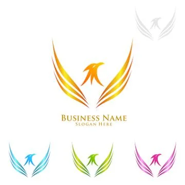 Eagle Logo, vector Wild eagle Bird Falcon Hawk Concept Stock Illustration