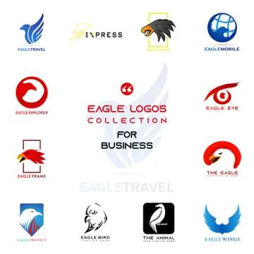 EAGLE LOGOS COLLECTION Stock Illustration