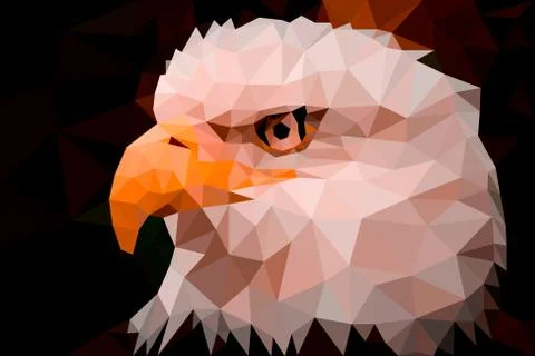 Eagle low poly Иллюстрация