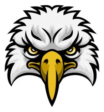 Eagle Mascot Face Stock Illustration