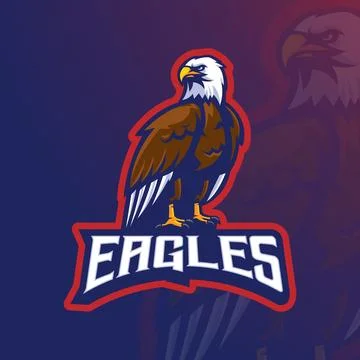 Eagle mascot logo Stock Illustration