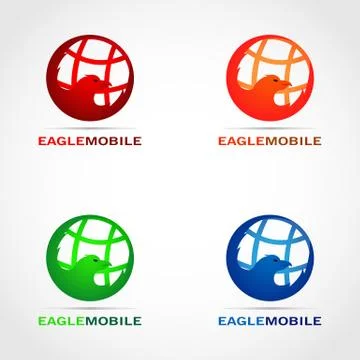 EAGLE MOBILE LOGO 6 Stock Illustration