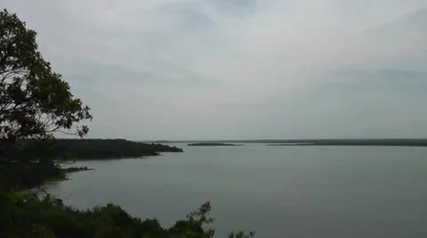 Eagle Mountain Lake, slow pan Stock Footage 12432775