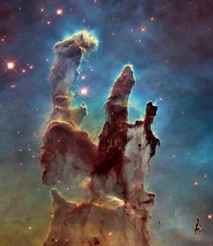 The Eagle Nebula M16 in the constellation of Serpens. Stock Photos