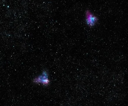 Eagle &amp; Omega Nebulae Stock Photos