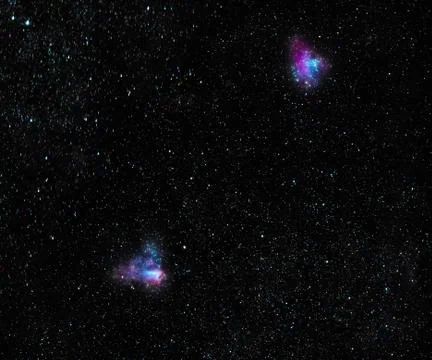 Eagle &amp; Omega Nebulae Stock Photos