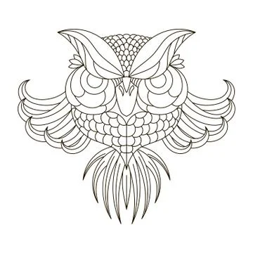 Eagle owl. Birds. Stock-Illustration