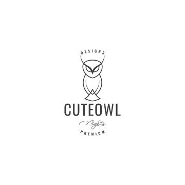 Eagle owl logo design vector Stock Illustration