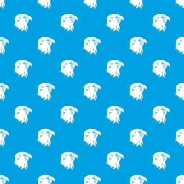 Eagle pattern seamless blue Illustrazione stock