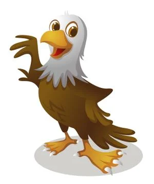 An eagle posing with smile Stock Illustration