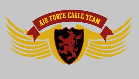 Eagle power team vector art Stock Illustration