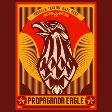 Eagle Propaganda Posters Elements Stock Illustration