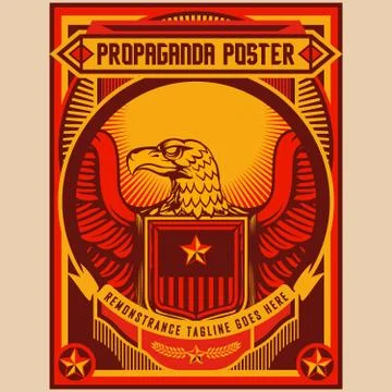 Eagle Propaganda Posters Stock Illustration