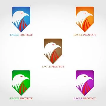 EAGLE PROTECT LOGO 7 Stock Illustration
