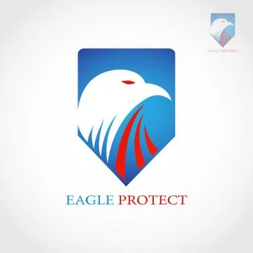 EAGLE PROTECT LOGO Stock Illustration