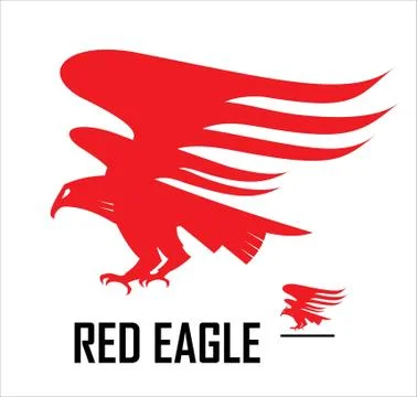 Eagle, red eagle. Stock Illustration