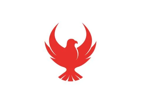Eagle red logo Stock Illustration