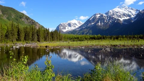 Eagle River in spring. Stock Footage 95219674