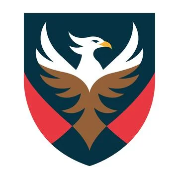 Eagle Shield and Strength Logo for Security, Leadership and Protection Brand Stock Illustration