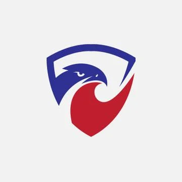 Eagle shield icon design Stock Illustration