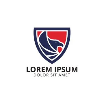 Eagle shield logo design template Stock Illustration