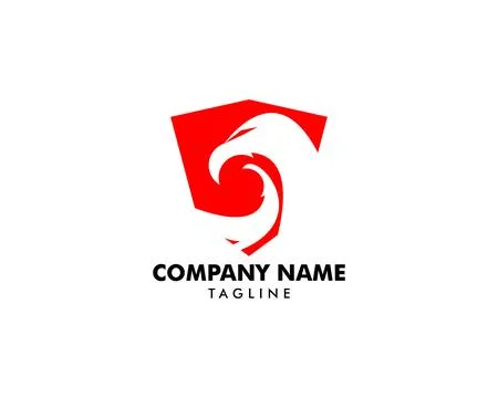 Eagle shield logo design template Stock Illustration