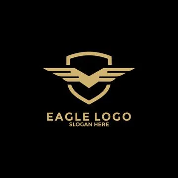 Eagle shield logo, eagle icon, eagle logo vector template Stock Illustration