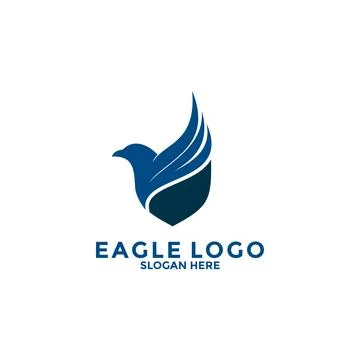 Eagle shield logo, eagle icon, eagle logo vector template Stock Illustration