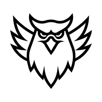 Eagle Shield logo or modern line icon. Vector line art and icon design with.. Stock Illustration