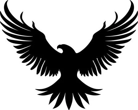 Eagle Silhouette Vector Illustration White Background Stock Illustration
