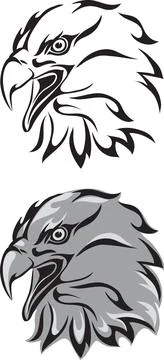 Eagle, soaring eagle, bird, portrait, vector, image, isolated Stock Illustration