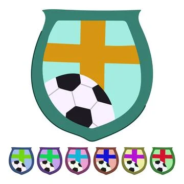 Eagle soccer emblem vector cartoon graphic Stock Illustration