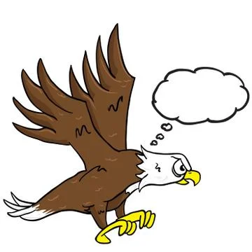 Eagle with speech bubble Stock Illustration