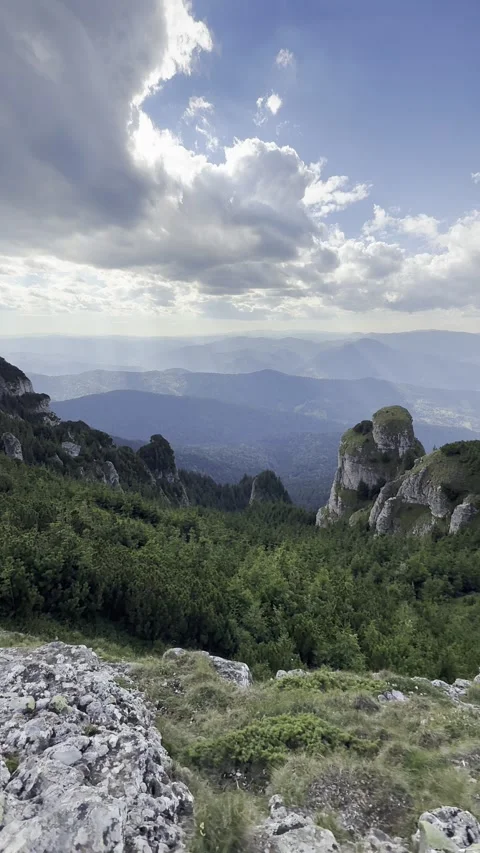 Eagle spot on top of the mountain. Beautiful mountain scenary Video stock 314772003
