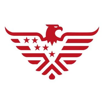 Eagle Star Wings Logo Template Business Icon Design Modern Vector. Stock Illustration