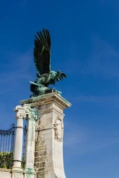 Eagle statue in Buda Palace in Budapest Hungary Stock Photos