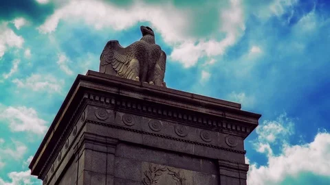 Eagle Statue Timelapse Stock Footage 82390389