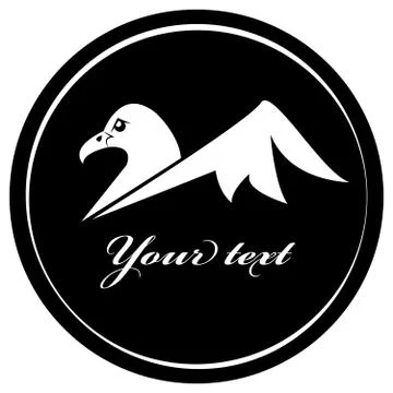 Eagle symbol isolated on white background. Stock Illustration